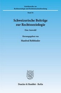 Abbildung von: Schweizerische Beiträge zur Rechtssoziologie. - fibre