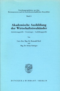 Abbildung von: Akademische Ausbildung der Wirtschaftstreuhänder. - Duncker & Humblot