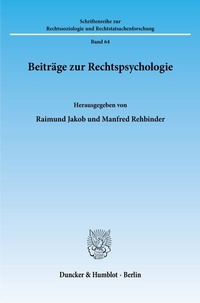 Abbildung von: Beiträge zur Rechtspsychologie. - fibre