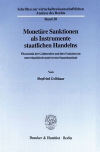 Abbildung von: Monetäre Sanktionen als Instrumente staatlichen Handelns. - fibre