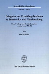Abbildung von: Befugnisse der Ermittlungsbehörden zu Information und Geheimhaltung. - fibre
