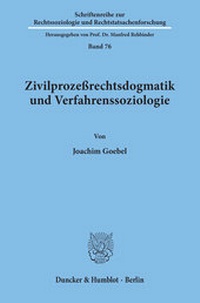 Abbildung von: Zivilprozeßrechtsdogmatik und Verfahrenssoziologie. - fibre