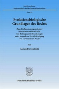 Abbildung von: Evolutionsbiologische Grundlagen des Rechts. - fibre