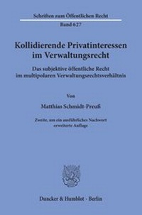 Abbildung von: Kollidierende Privatinteressen im Verwaltungsrecht. - fibre