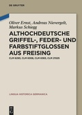 Cover: Althochdeutsche Griffel-, Feder- und Farbstiftglossen aus Freising - De Gruyter