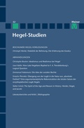Bild: Hegel-Studien Band 52 - Meiner