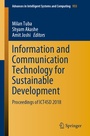 Cover: Information and Communication Technology for Sustainable Development - Springer