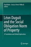 Cover: L&eacute;on Duguit and the Social Obligation Norm of Property - Springer