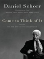 Cover: Come to Think of It - Penguin Books
