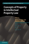 Cover: Concepts of Property in Intellectual Property Law - Cambridge University Press