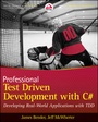 Cover: Professional Test Driven Development with C# - Wrox