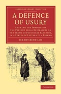 Cover: A Defence of Usury - Cambridge University Press