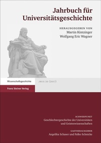 Abbildung von: Jahrbuch für Universitätsgeschichte 20 (2017) - Franz Steiner Verlag