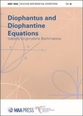 Cover: Diophantus and Diophantine Equations - American Mathematical Society