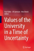 Cover: Values of the University in a Time of Uncertainty - Springer
