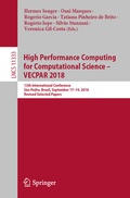 Cover: High Performance Computing for Computational Science - VECPAR 2018 - Springer