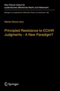 Cover: Principled Resistance to ECtHR Judgments - A New Paradigm? - Springer