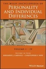 Cover: The Wiley Encyclopedia of Personality and Individual Differences - Wiley