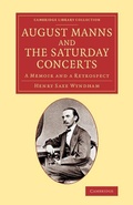 Cover: August Manns and the Saturday Concerts - Cambridge University Press