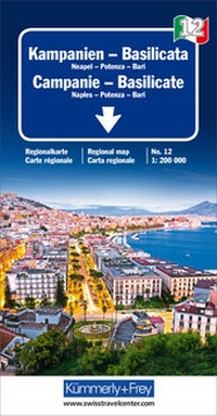 Abbildung von: Kampanien - Basilicata Nr. 12 Regionalkarte Italien 1:200 000 - Kümmerly+Frey