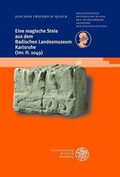 Cover: Eine magische Stele aus dem Badischen Landesmuseum Karlsruhe (Inv. H 1049) - Universit&auml;tsverlag Winter