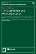 Cover: Tarifautonomie und Wirtschaftskrise - Nomos