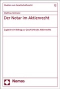 Bild: Der Notar im Aktienrecht - Nomos
