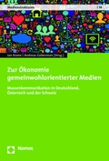 Cover: Zur &Ouml;konomie gemeinwohlorientierter Medien - Nomos