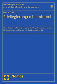 Abbildung von: Privilegierungen im Internet - Nomos