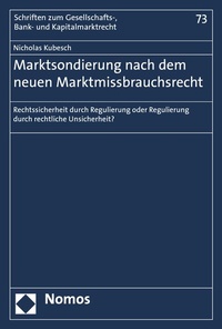 Abbildung von: Marktsondierung nach dem neuen Marktmissbrauchsrecht - Nomos