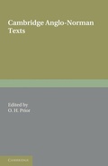 Cover: Cambridge Anglo-Norman Texts - Cambridge University Press