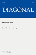Cover: Fehler - Brill Deutschland