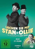 Cover: Lachen Sie mit Stan & Ollie - Die ZDF-Gesamtedition (Alle 21 Filme). 7 DVDs - Fernsehjuwelen