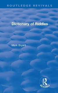 Abbildung von: Dictionary of Riddles - Routledge