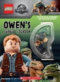 Cover: Owen's Jurassic Logbook (wth Owen minifigure and mini Blue Raptor) - Scholastic US