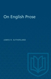 Enlarge image Cover: On English Prose - University of Toronto Press