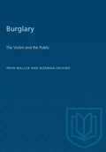 Cover: Burglary - University of Toronto Press