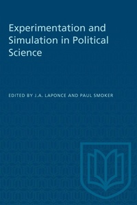 Enlarge image Cover: Experimentation and Simulation in Political Science - University of Toronto Press