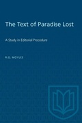 Cover: The Text of Paradise Lost - University of Toronto Press
