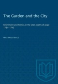 Cover: The Garden and the City - University of Toronto Press
