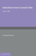 Cover: Selections from Conrad Celtis - Cambridge University Press