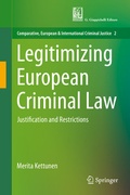 Cover: Legitimizing European Criminal Law - Springer