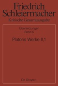 Cover: Platons Werke II,1, Berlin 1805. 1818 - De Gruyter