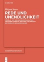 Cover: Rede und Unendlichkeit - De Gruyter
