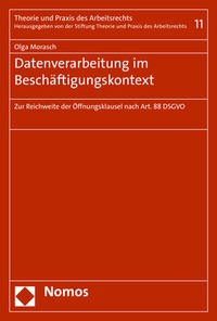 Abbildung von: Datenverarbeitung im Beschäftigungskontext - Nomos