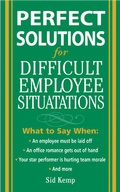 Cover: Perfect Solutions for Difficult Employee Situations - McGraw-Hill Professional