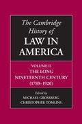 Cover: The Cambridge History of Law in America - Cambridge University Press