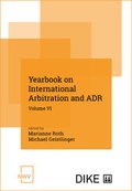 Cover: Yearbook on International Arbitration and ADR - Dike Verlag Z&uuml;rich