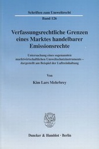 Abbildung von: Verfassungsrechtliche Grenzen eines Marktes handelbarer Emissionsrechte. - fibre
