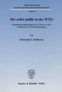 Abbildung von: Der ordre public in der WTO. - fibre